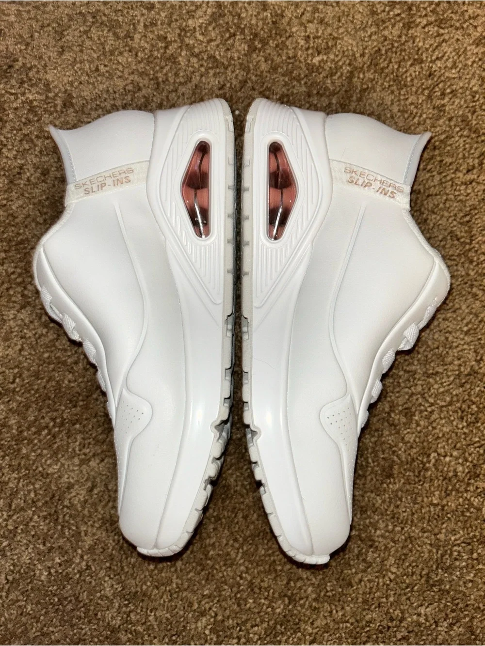 Skechers Slip- White Memory Foam Sport sneaker 177112 women's size 6 NWOB